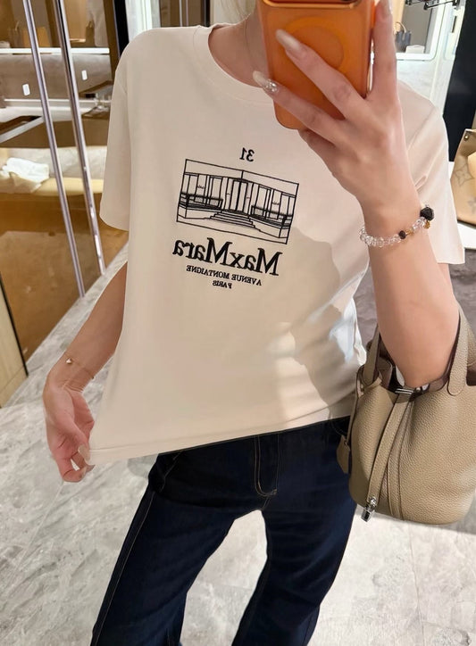 Max Mara 刺繡印花tee