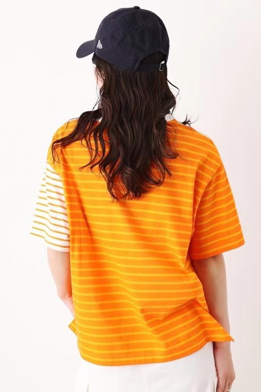 Rodeo crowns 撞色間條tee