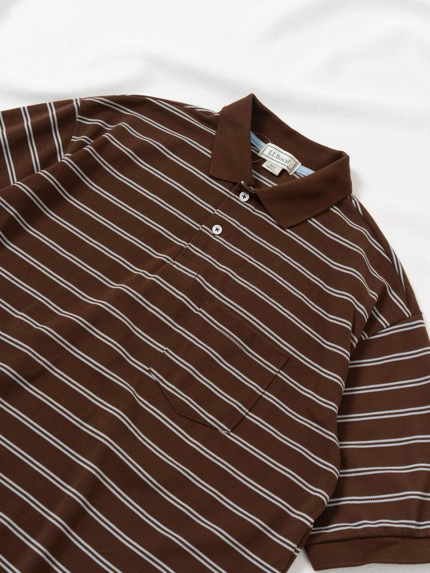 LL bean 間條polo shirt