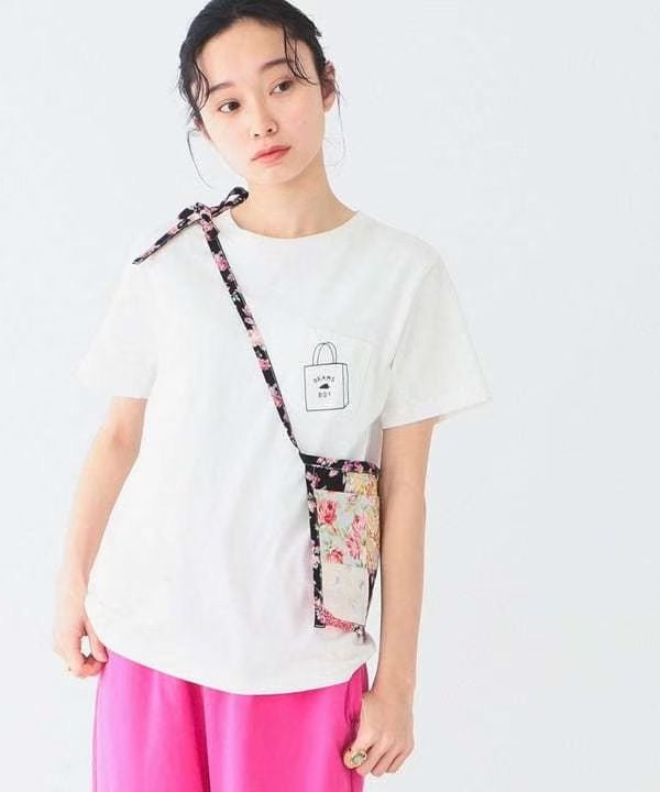 Beams boy bag logo tee