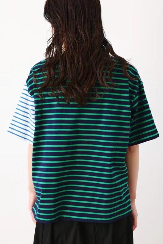 Rodeo crowns 撞色間條tee