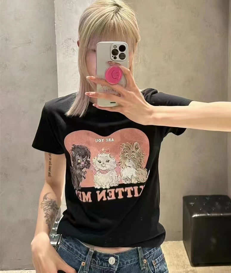 Moussy cat tee