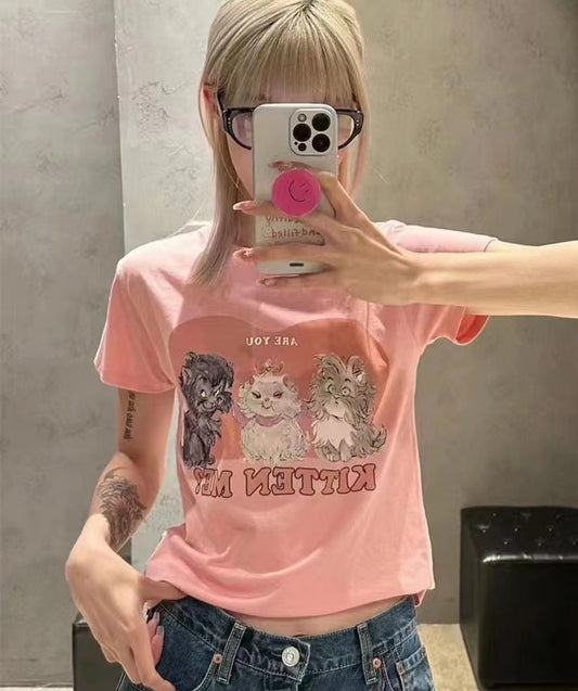 Moussy cat tee