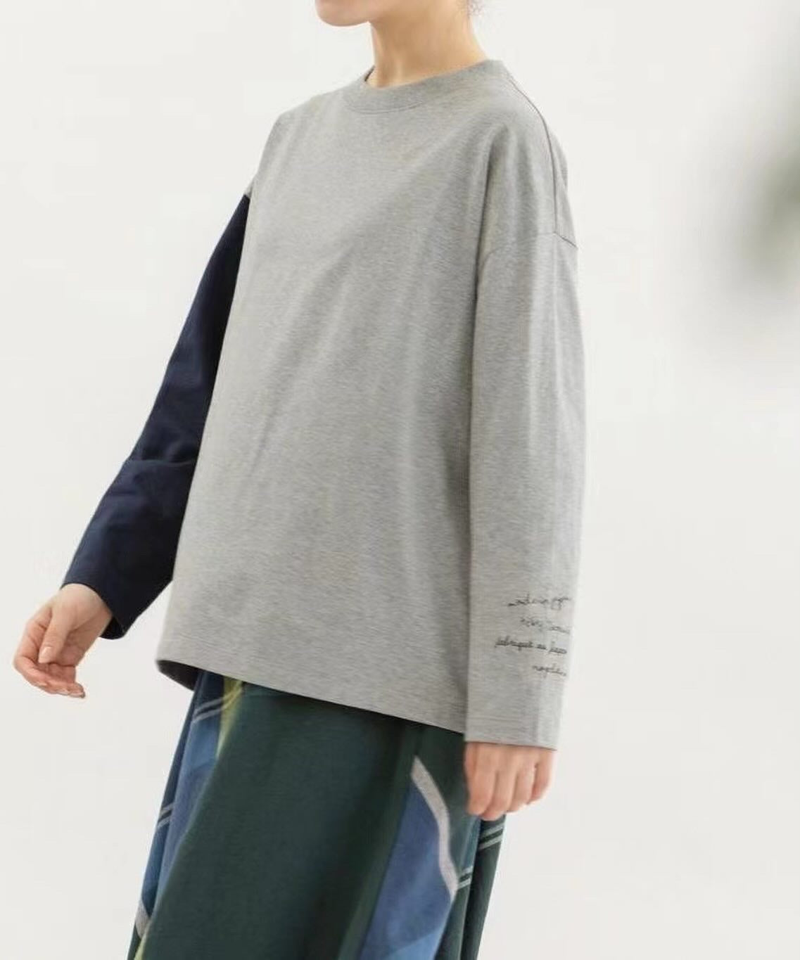 NOP接拼長袖tee