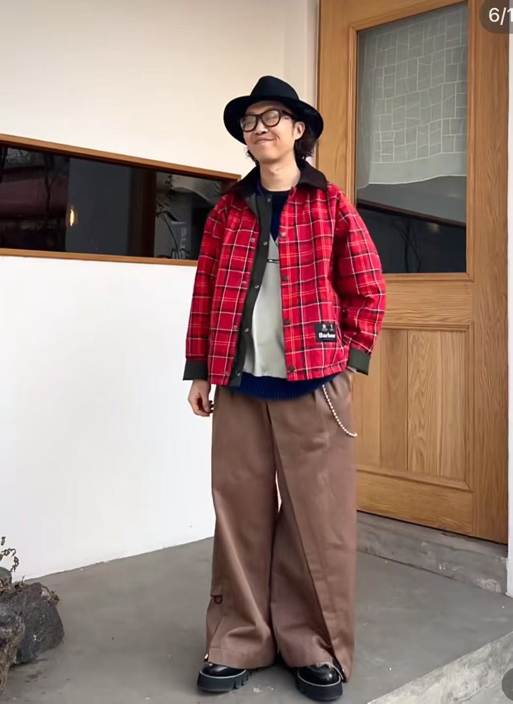 Barbour雙面格仔外套