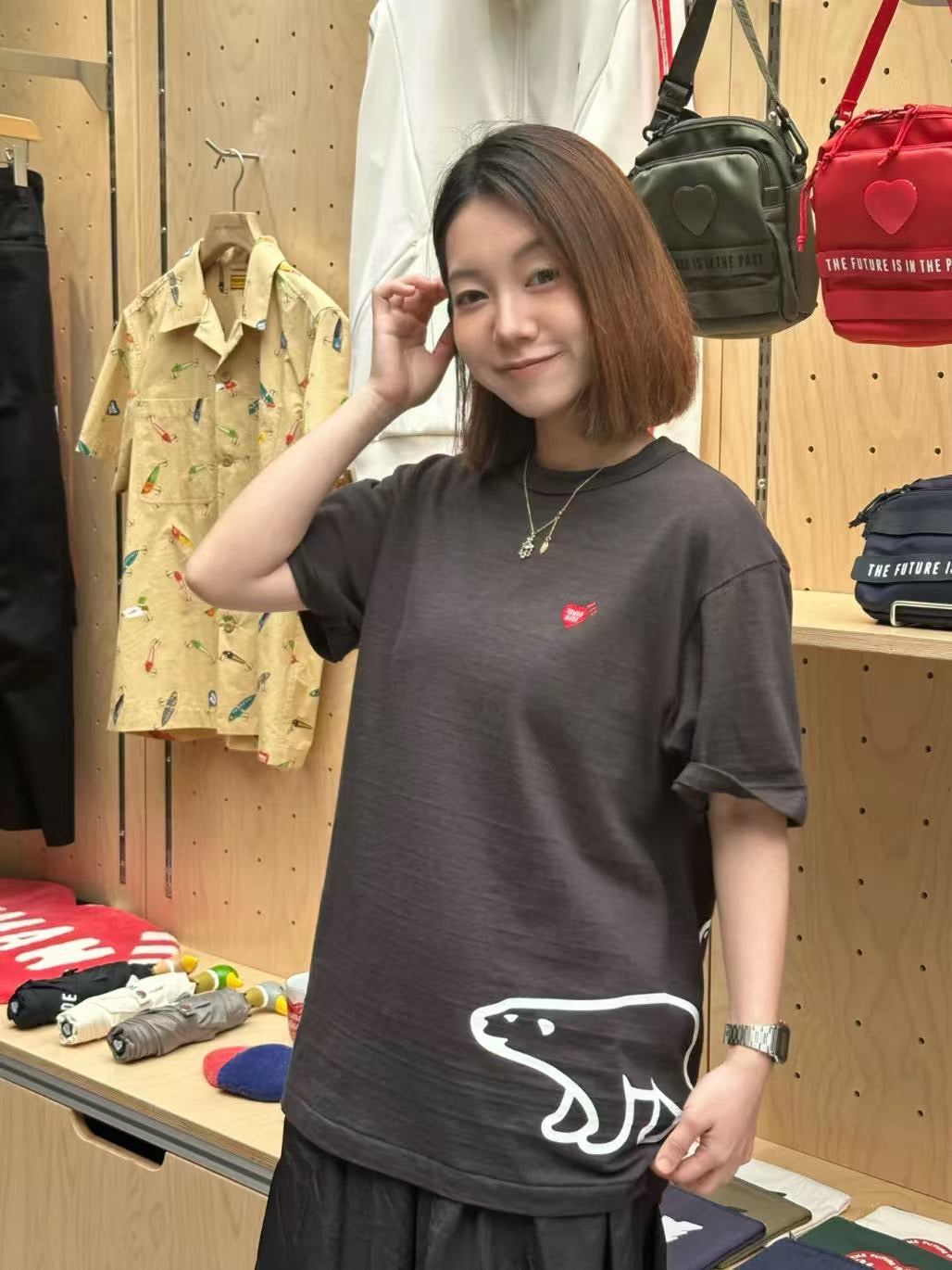 Human made polar bear tee