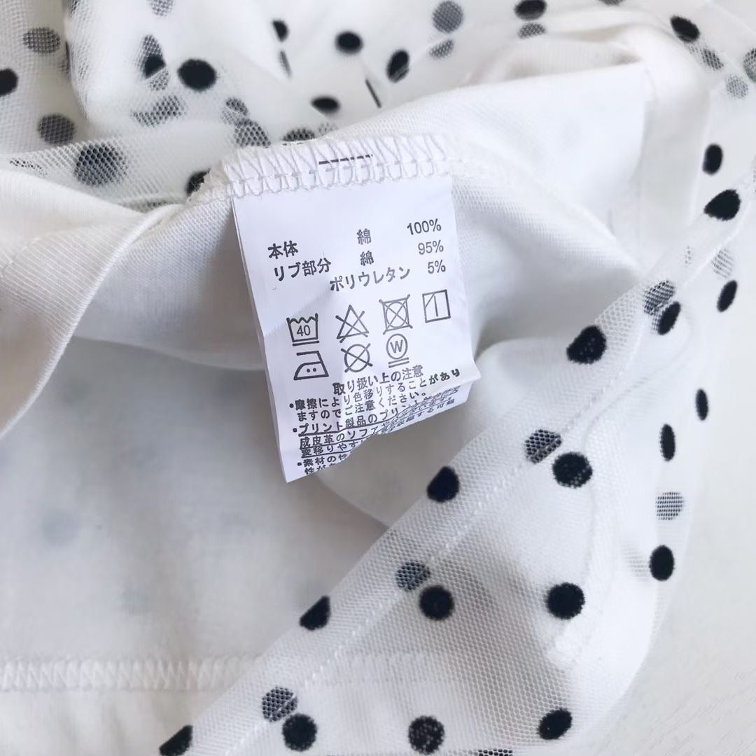 Beams boy 波點網紗tee