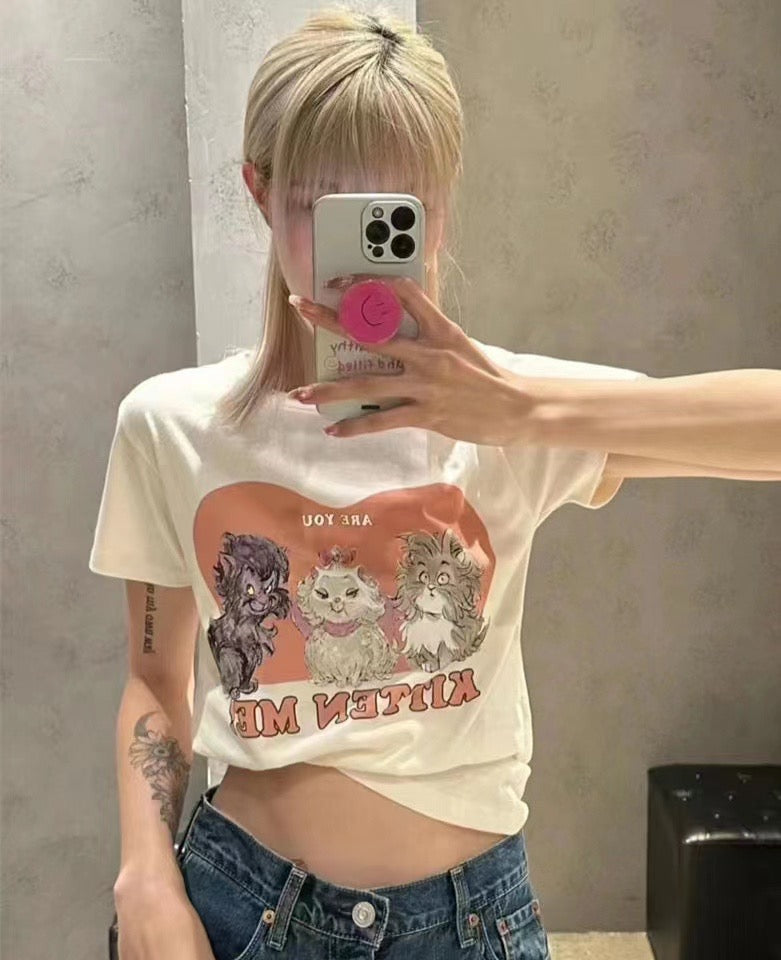 Moussy cat tee