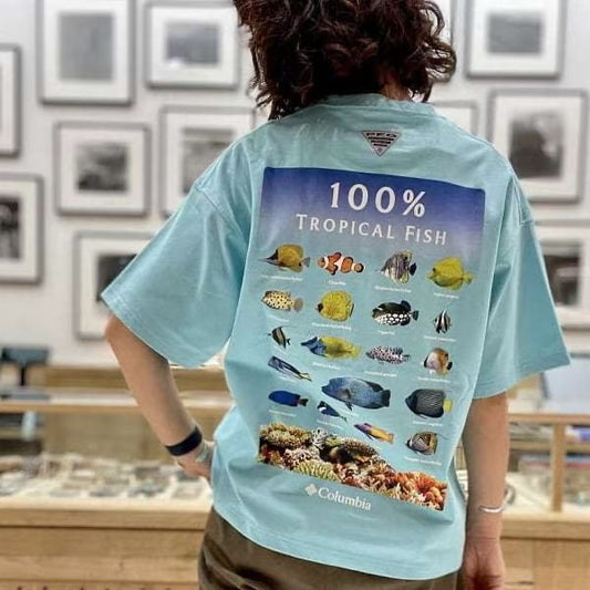 Beams x Columbia fish tee