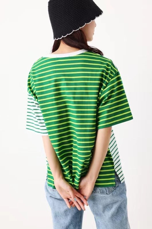 Rodeo crowns 撞色間條tee