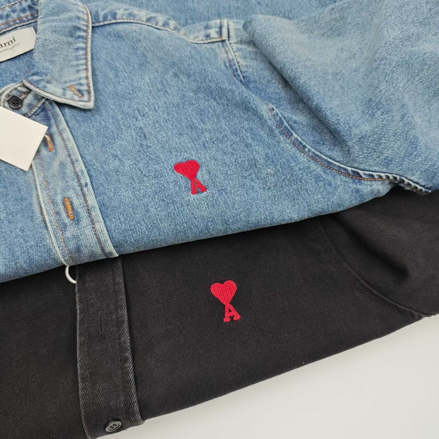 AMI 刺繡牛仔裇衫