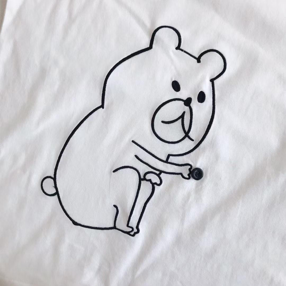 Scolar bear刺繡tee