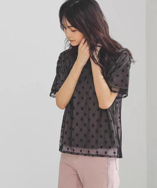 Beams boy 波點網紗tee