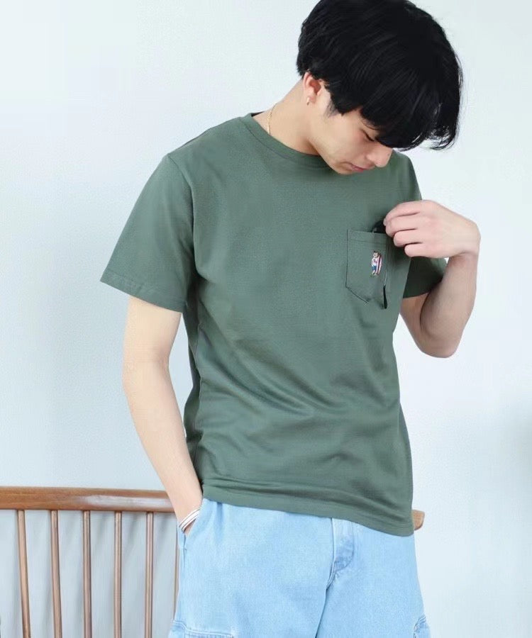 Beams boy bear pocket tee
