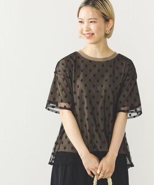 Beams boy 波點網紗tee