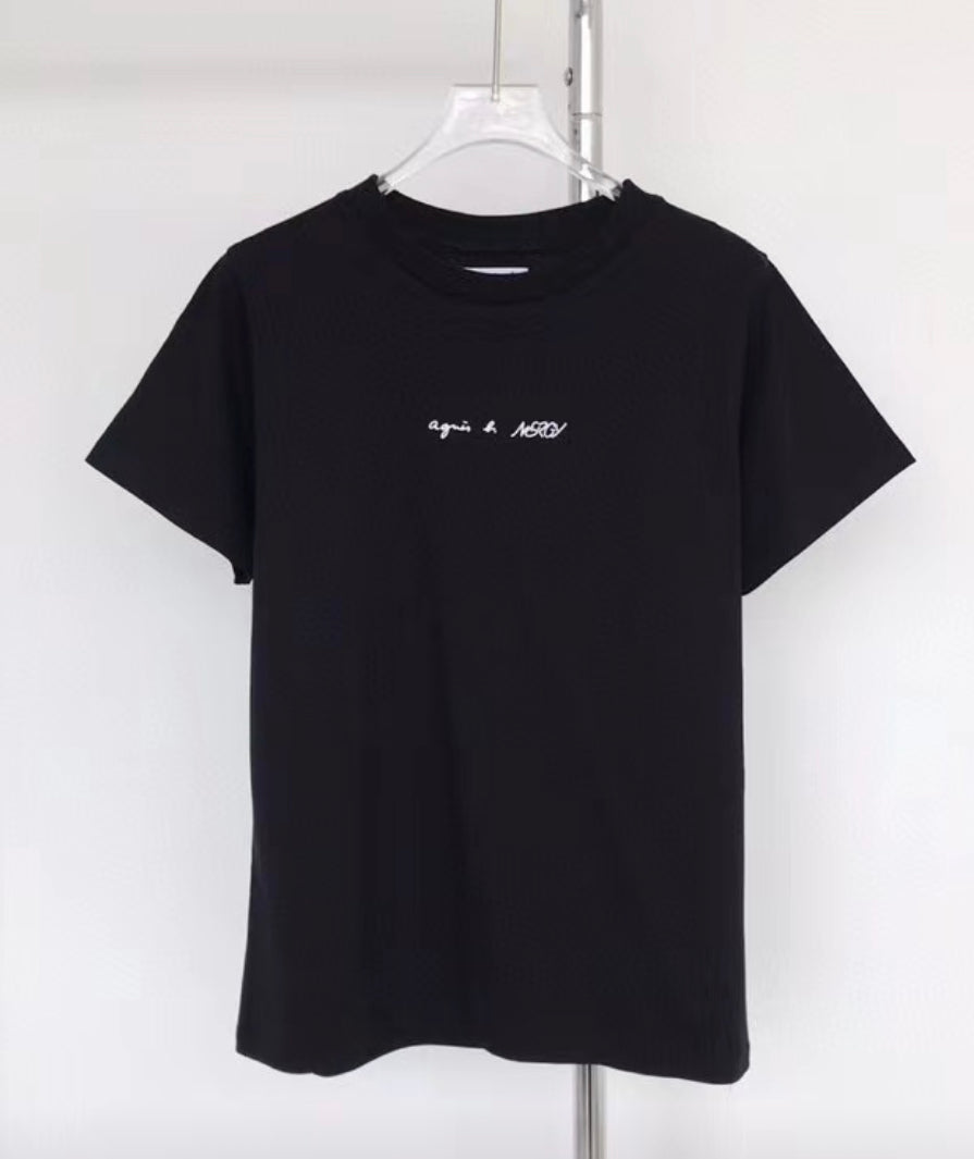 Agnes b 英文字印花tee