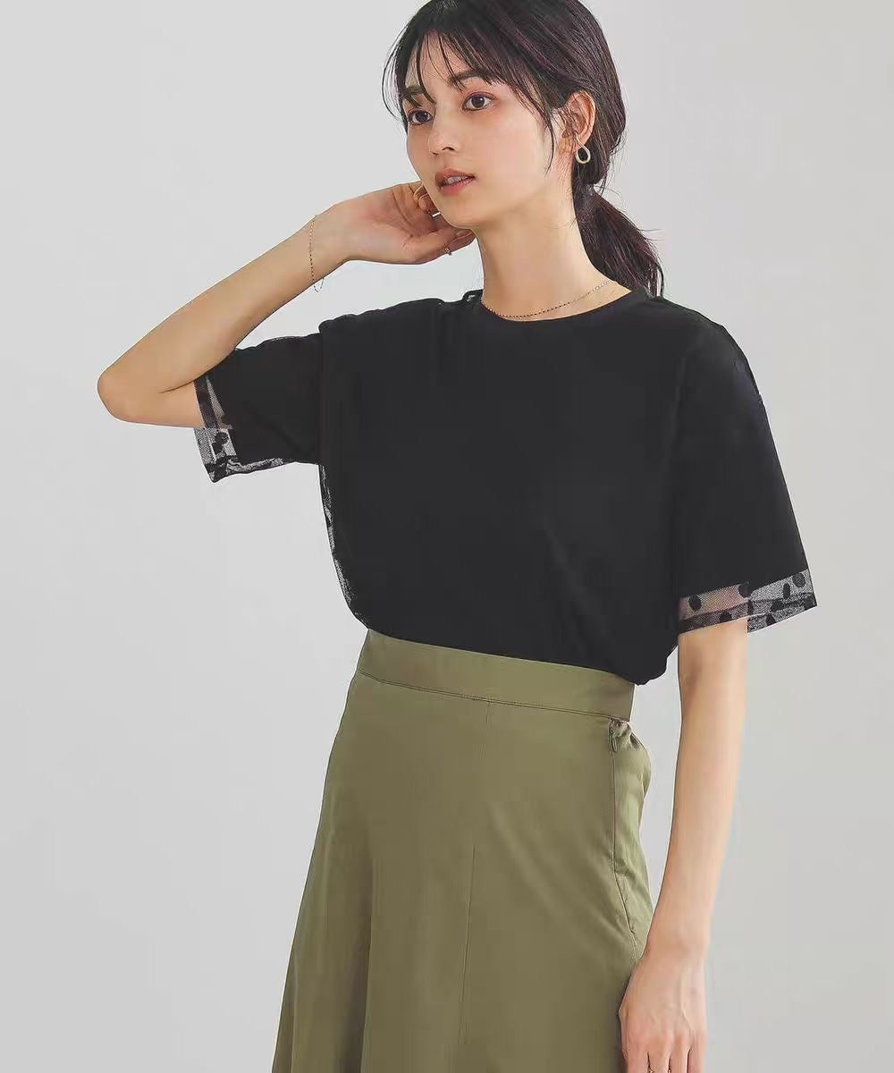 Beams boy 波點網紗tee