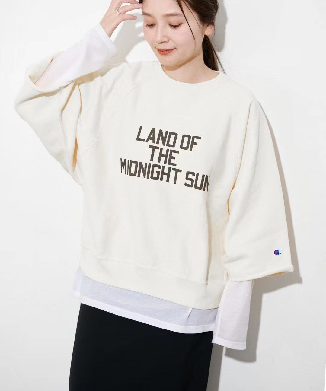 Champion 8分袖衛衣