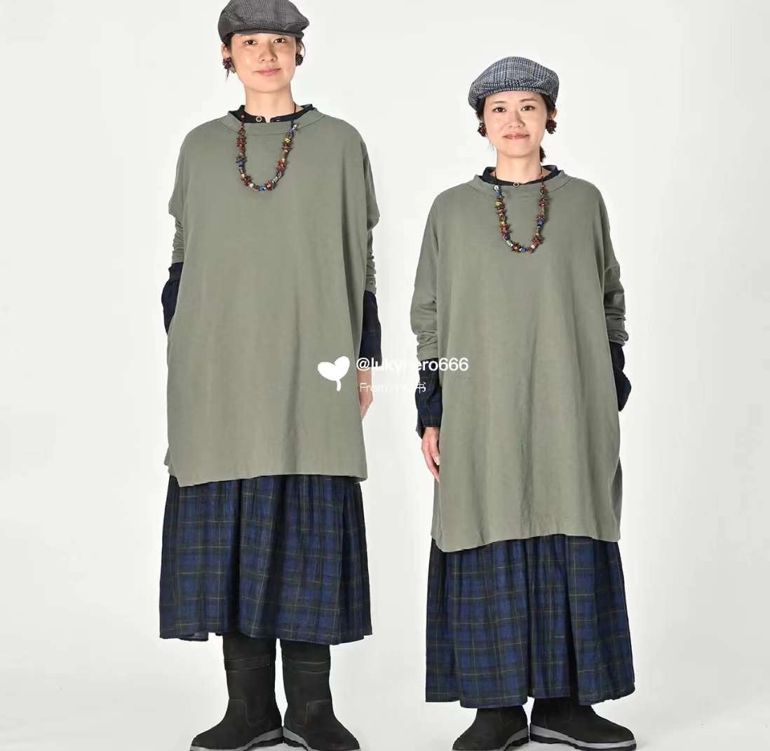 45R淨色中長tee