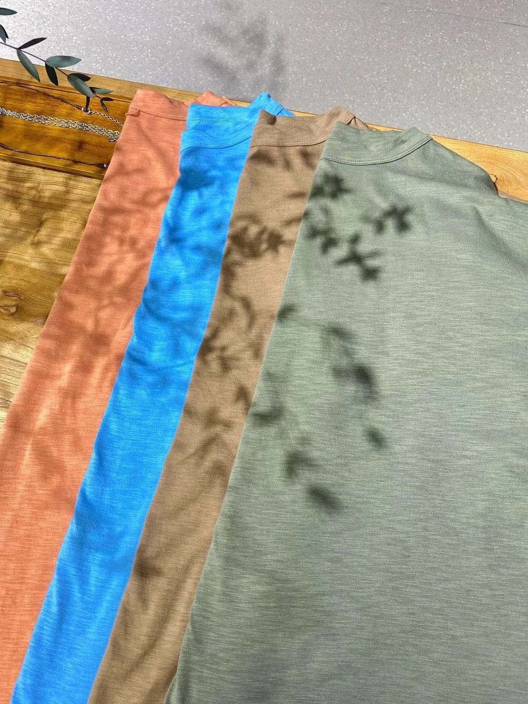 45R淨色中長tee