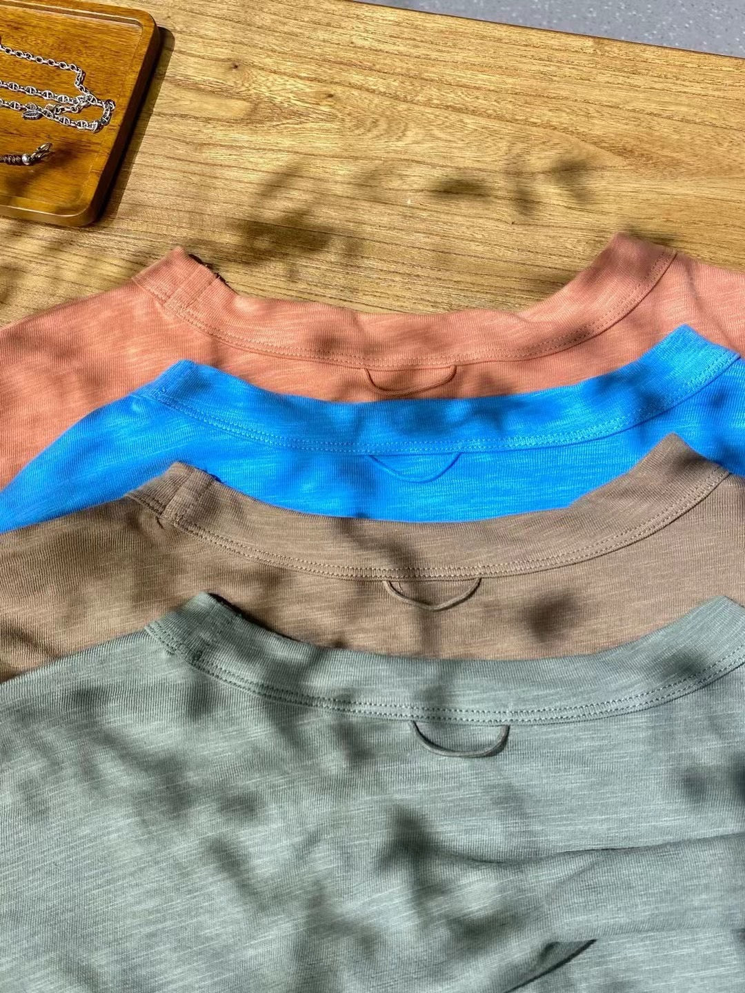 45R淨色中長tee