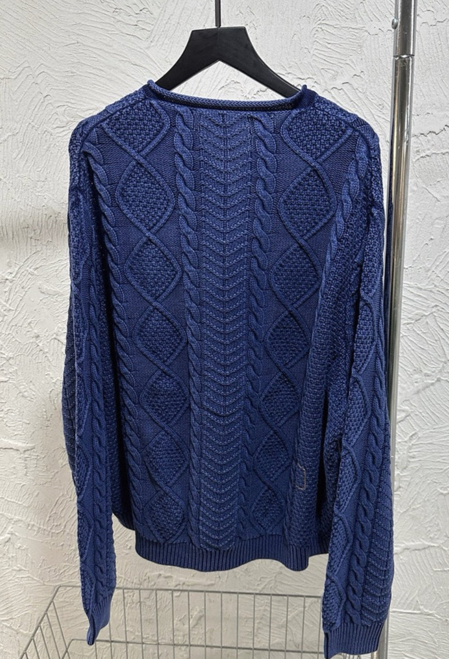 45R麻花針織cardigan