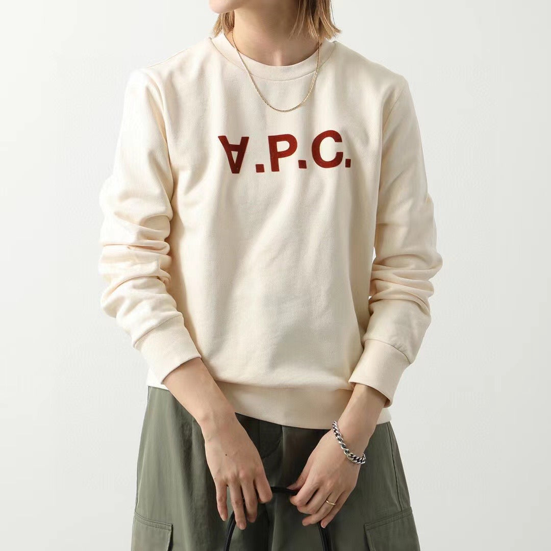 A.P.C.植絨字母衛衣