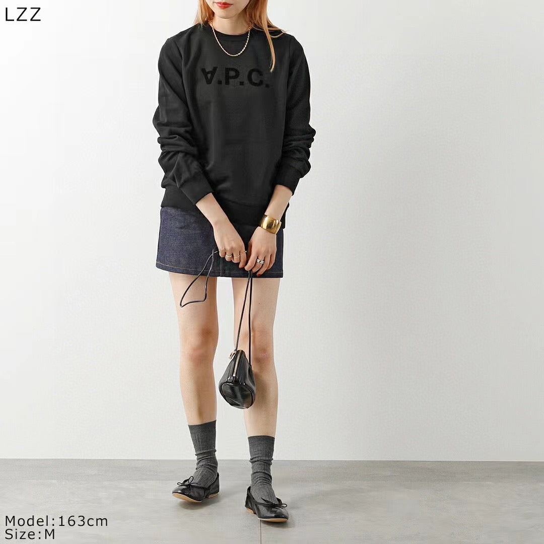 A.P.C.植絨字母衛衣