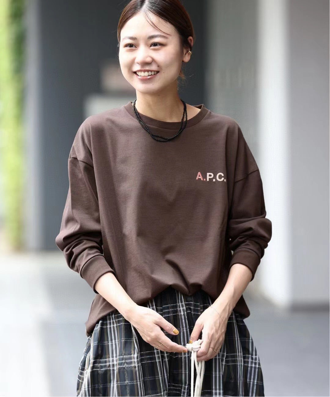A.P.C.漸變刺繡tee