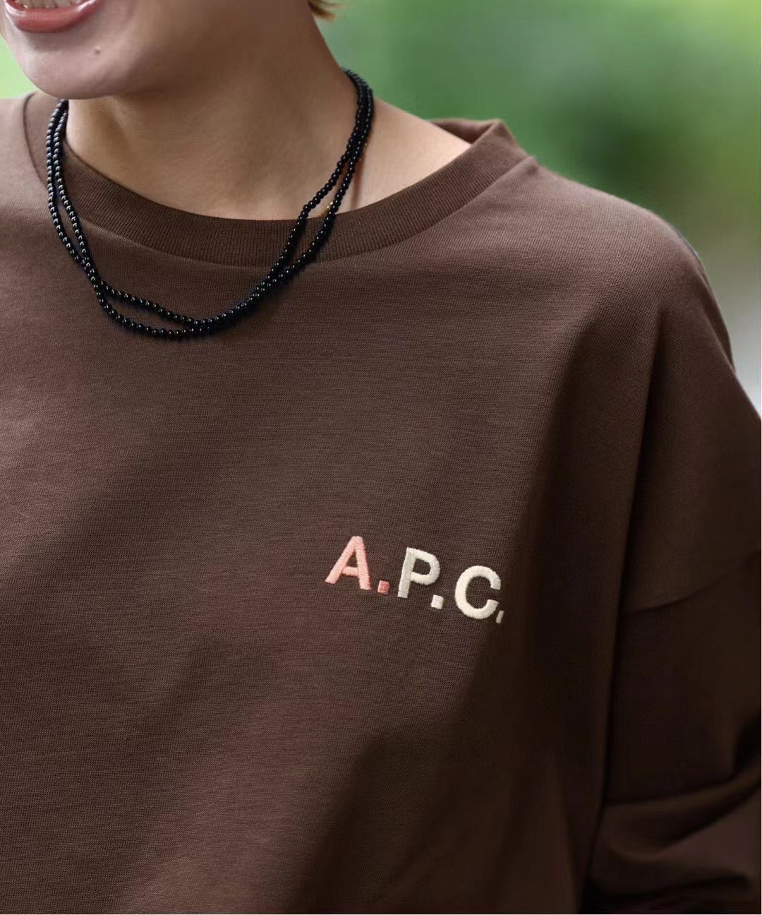 A.P.C.漸變刺繡tee