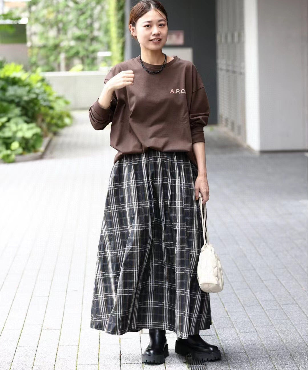 A.P.C.漸變刺繡tee