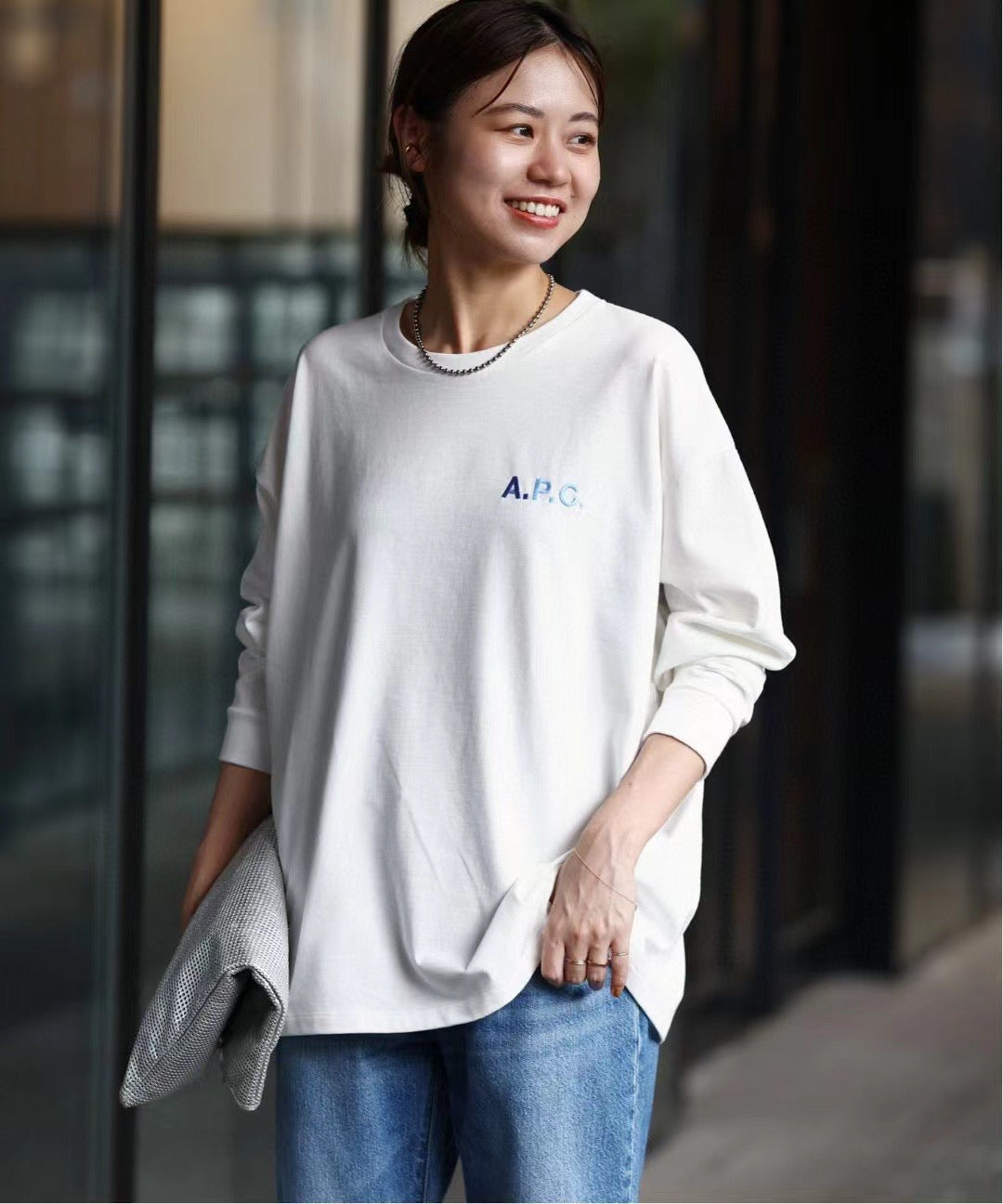 A.P.C.漸變刺繡tee