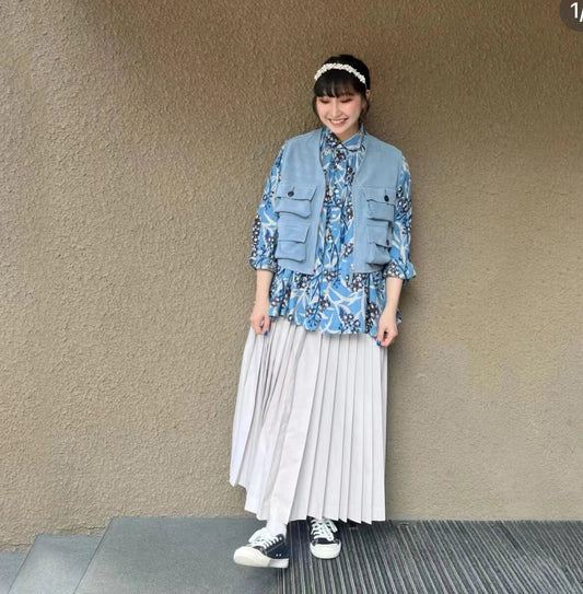 45R印花裇衫/ 連身裙