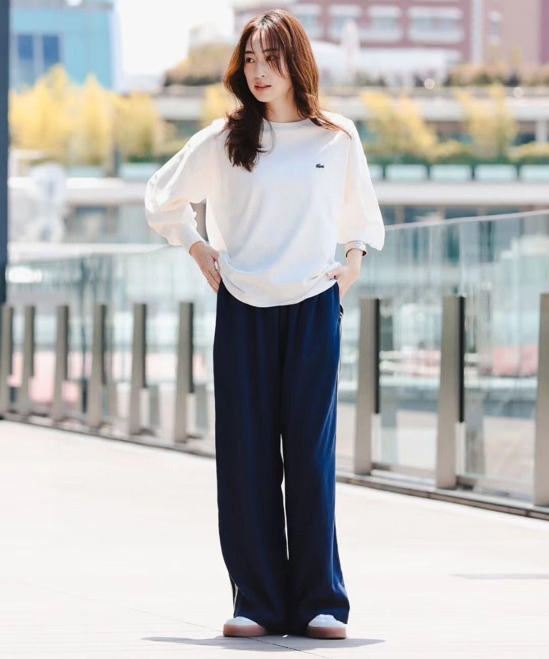 Lacoste 印花tee