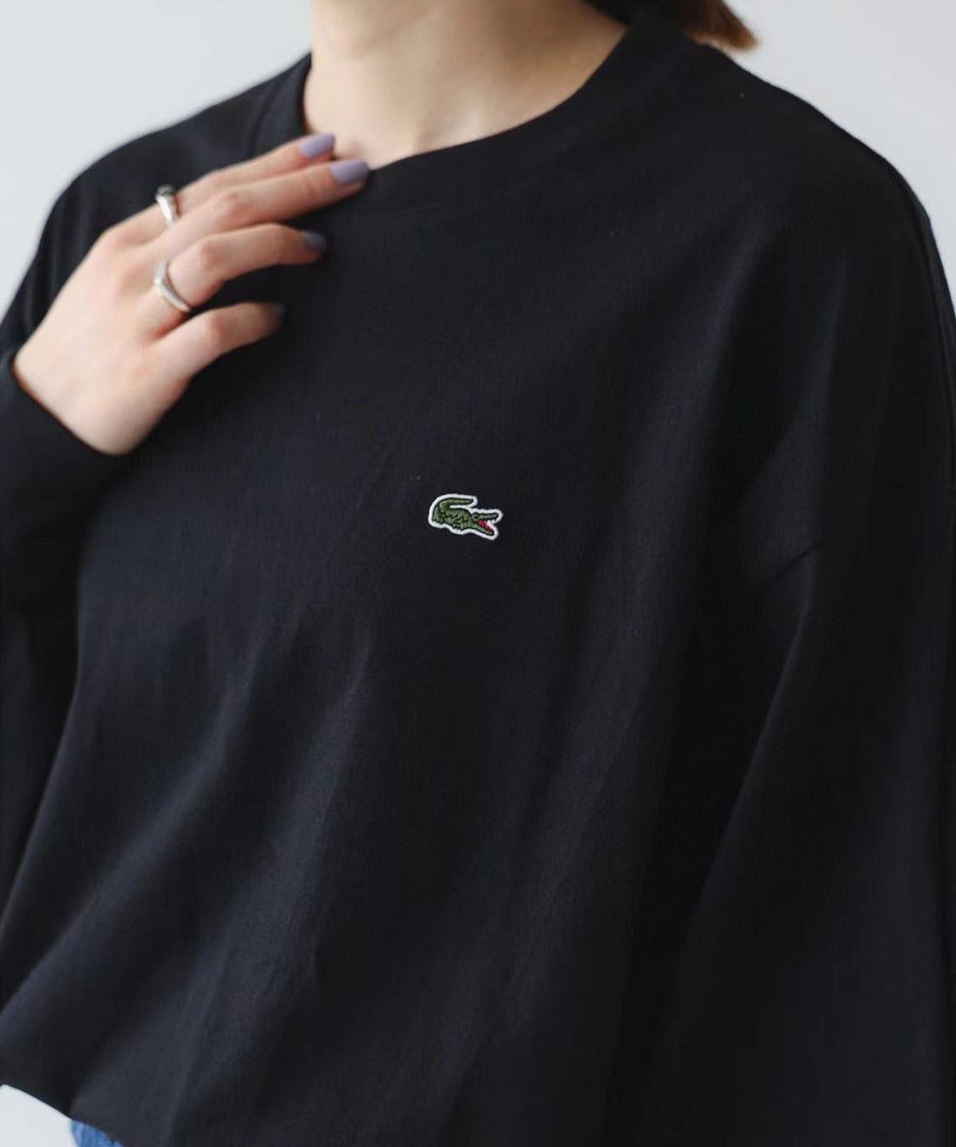 Lacoste 印花tee