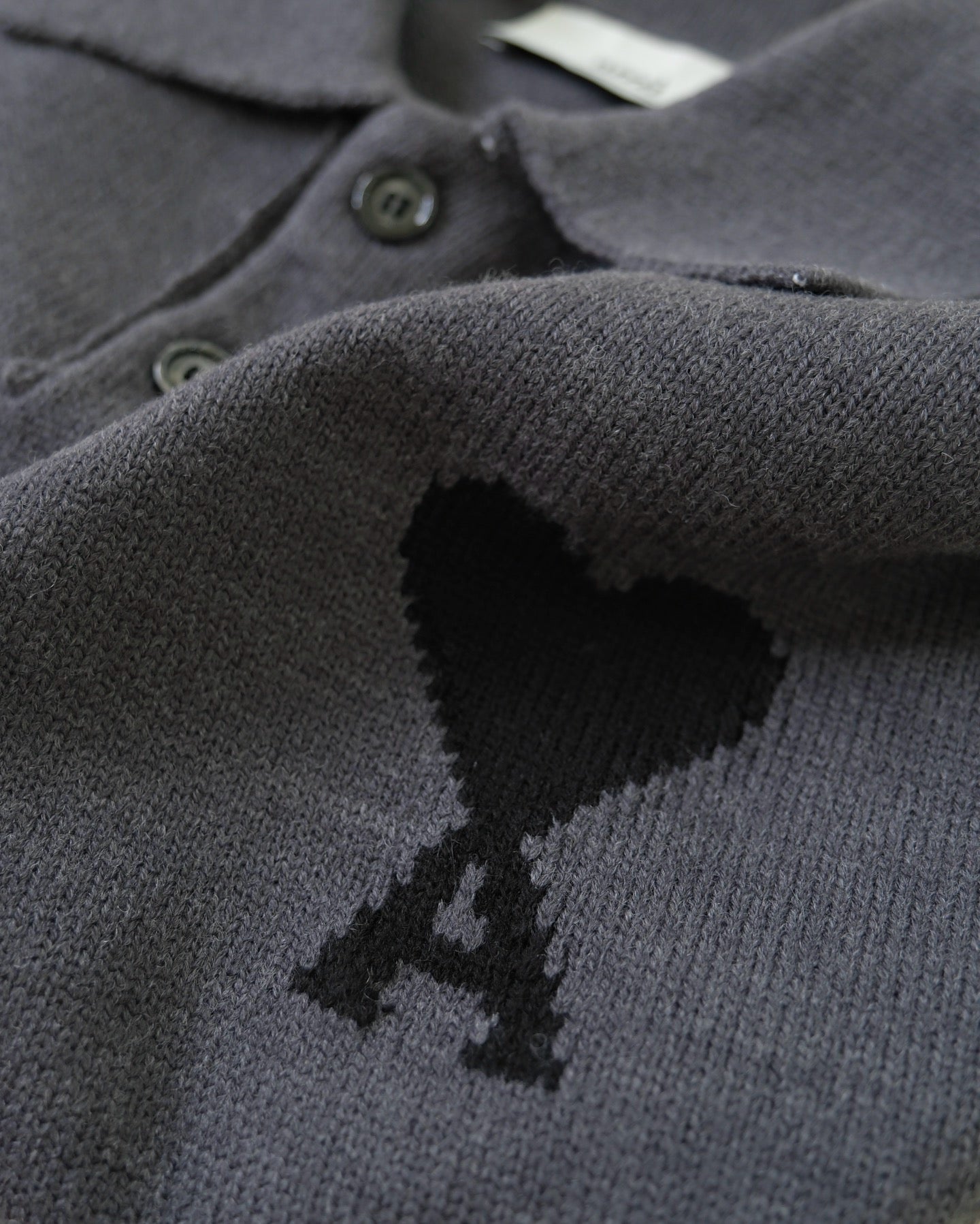 Ami羊毛料polo shirt