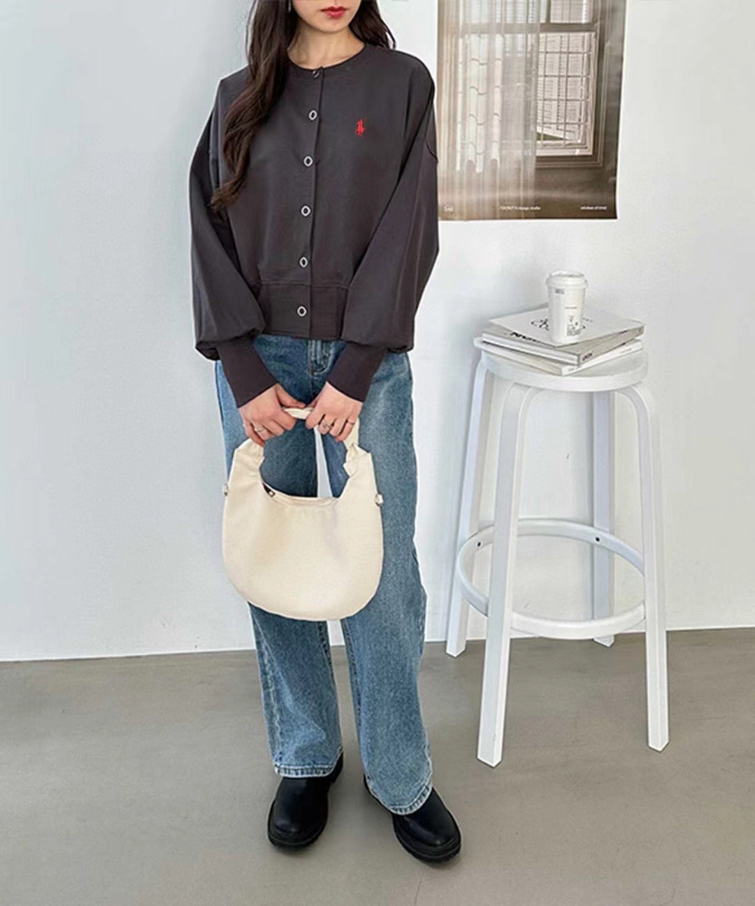 Polo 6粒鈕cardigan