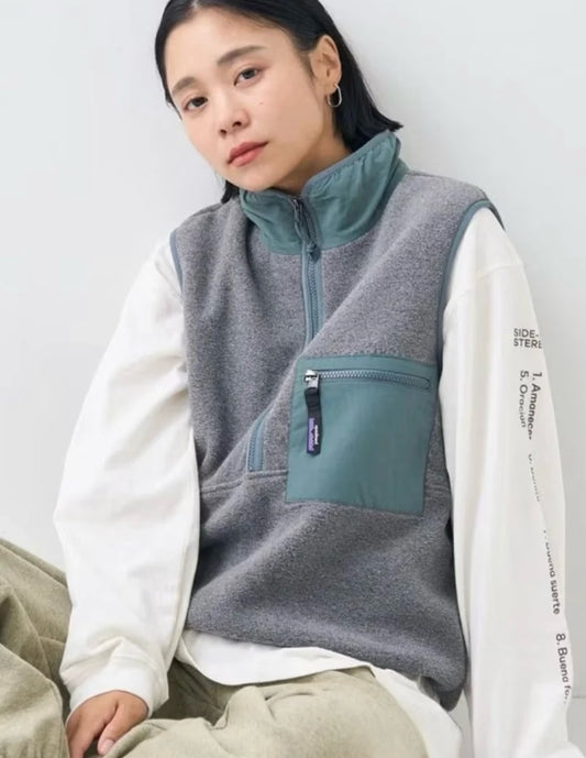 Patagonia 撞色半拉鏈背心