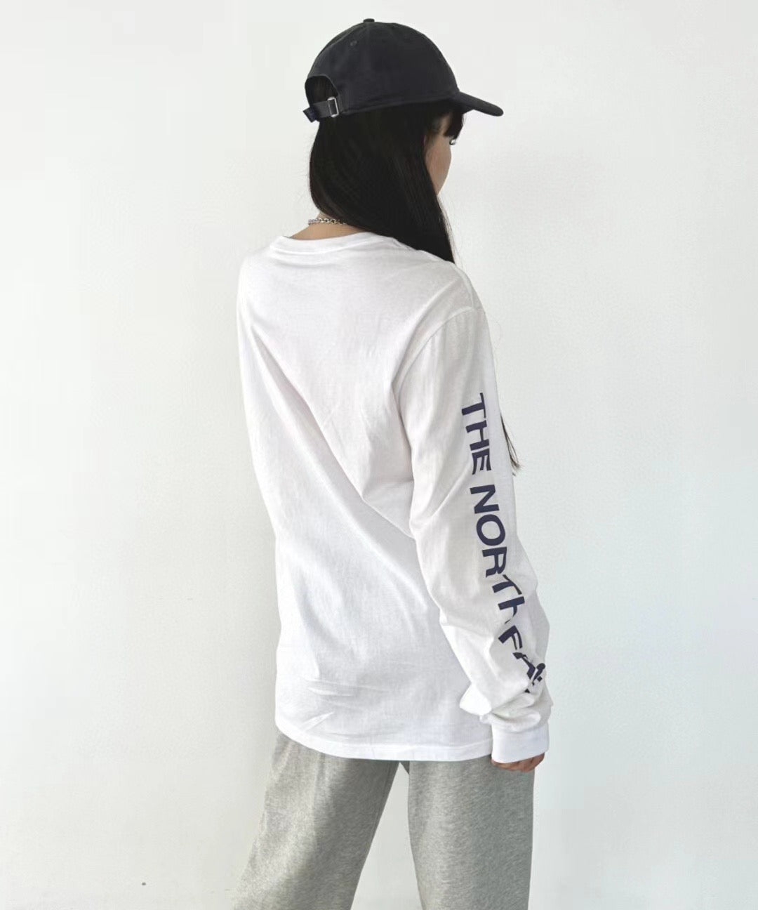 TNF 手袖印花長袖tee
