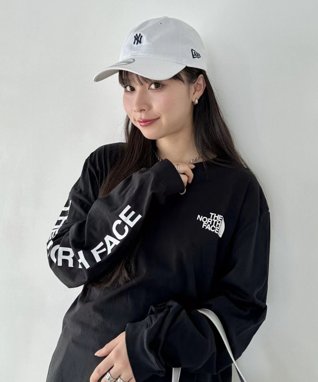 TNF 手袖印花長袖tee