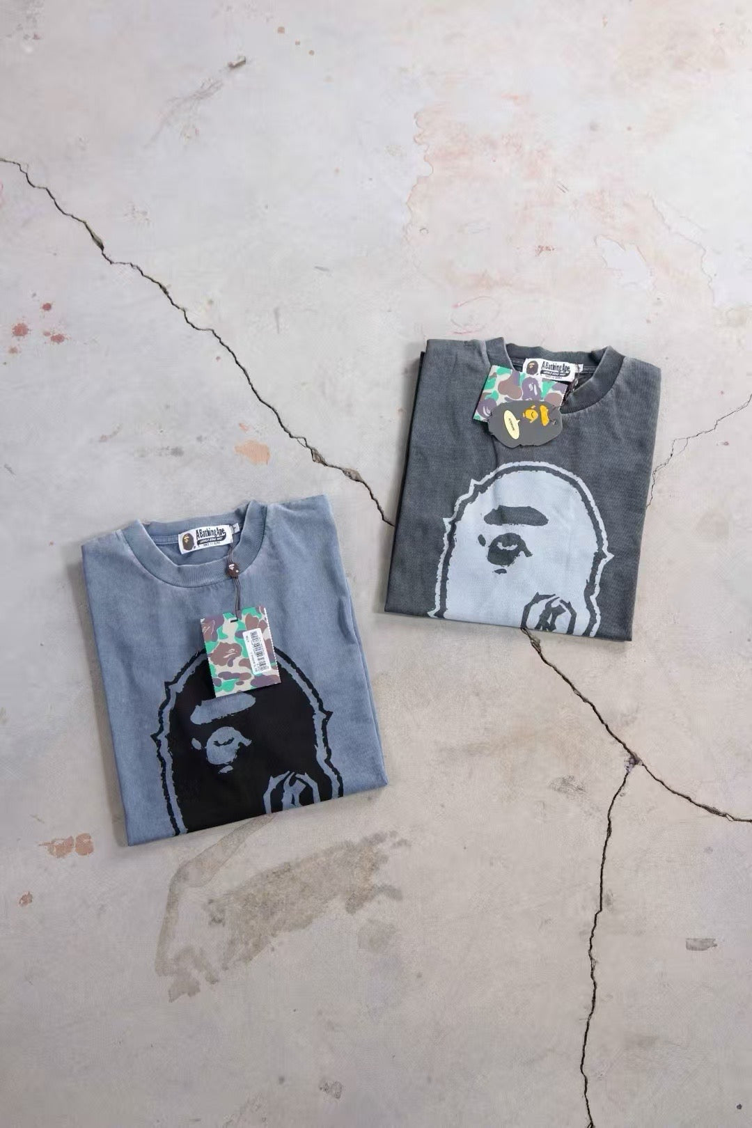 A bathing ape logo tee