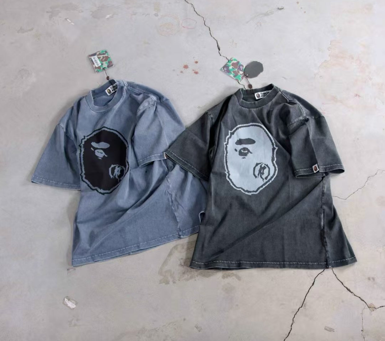 A bathing ape logo tee