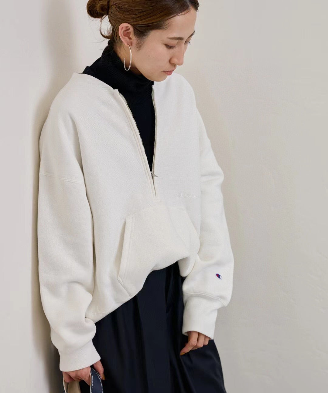 Champion 半拉鏈衛衣
