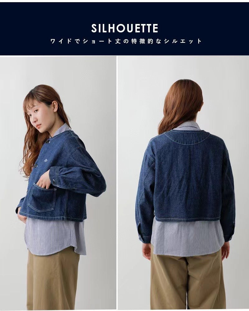 Danton無領牛仔外套