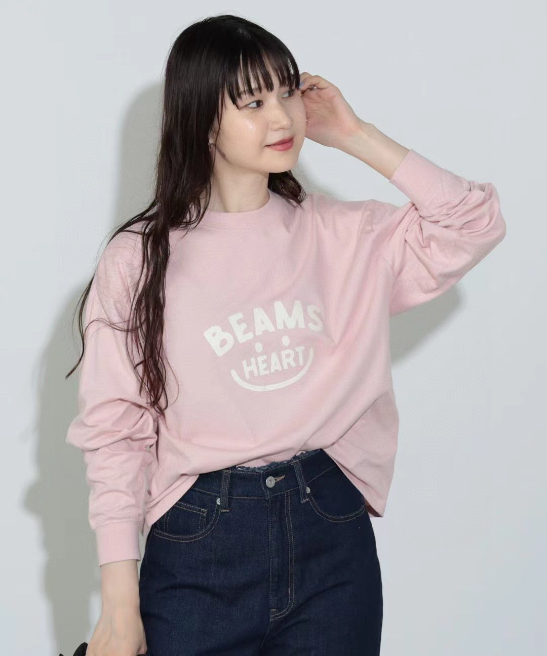 Beams boy smile長袖tee