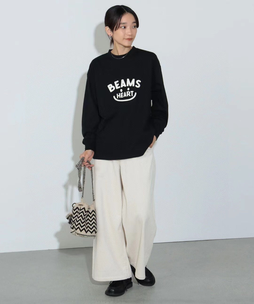Beams boy smile長袖tee