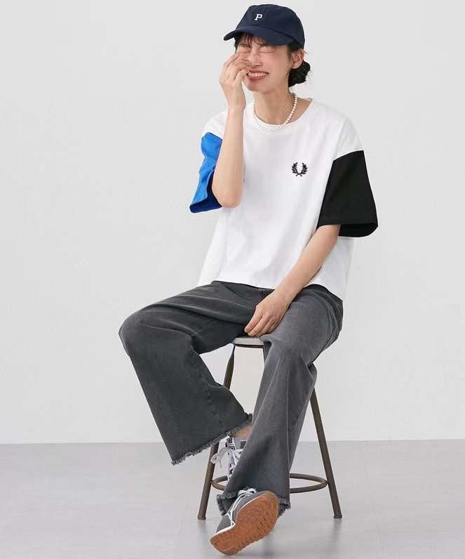 Fred perry接拼tee