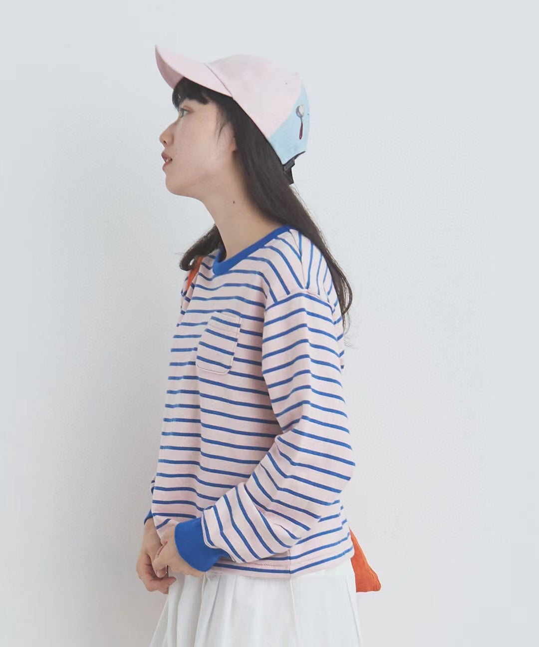 日單Bulle de Savon撞色間條tee