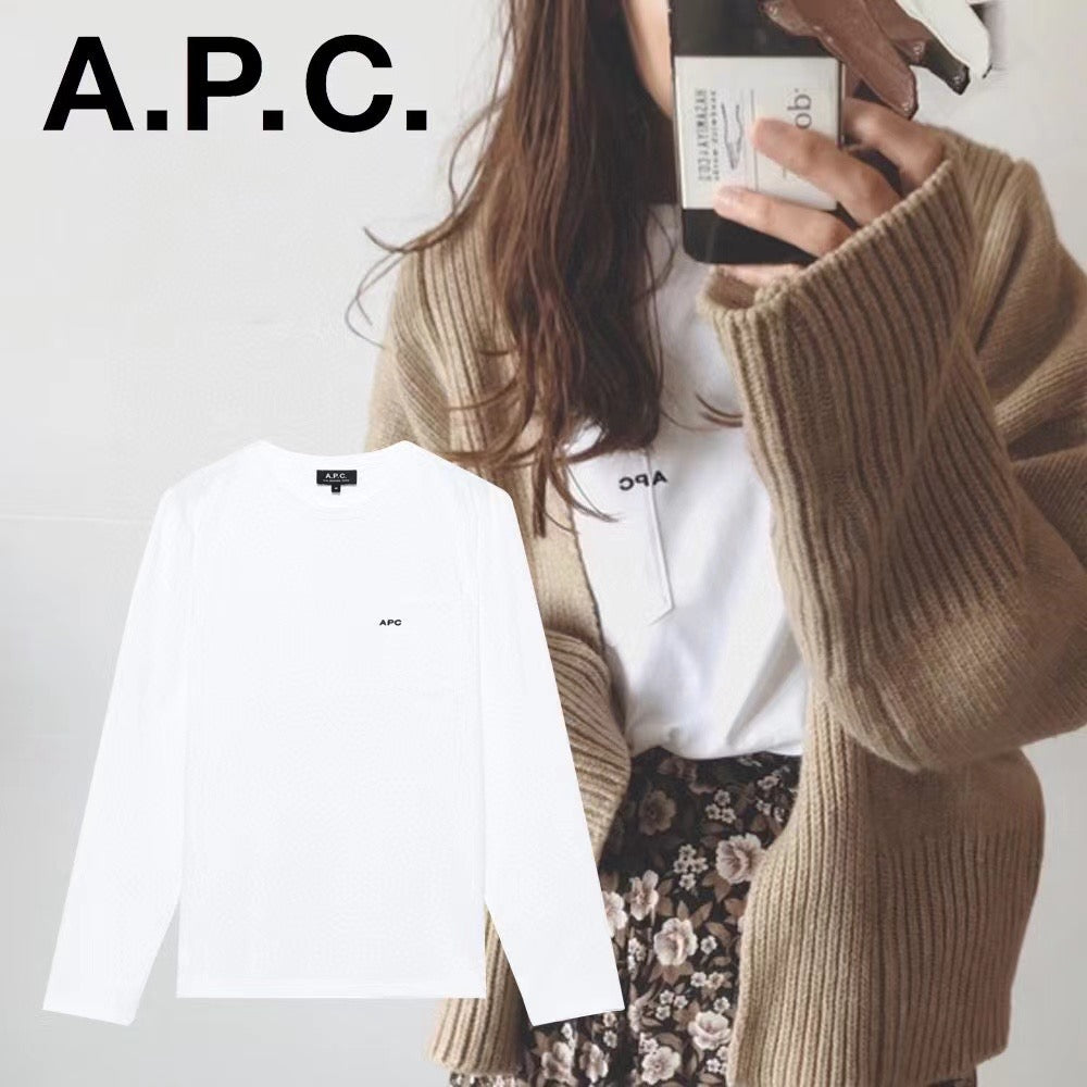 A.P.C刺繡pocket tee