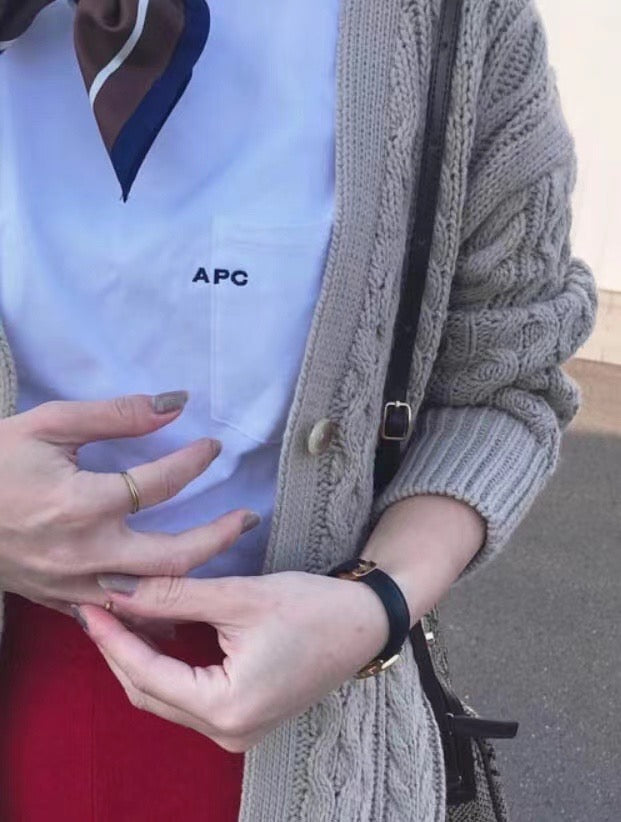 A.P.C刺繡pocket tee